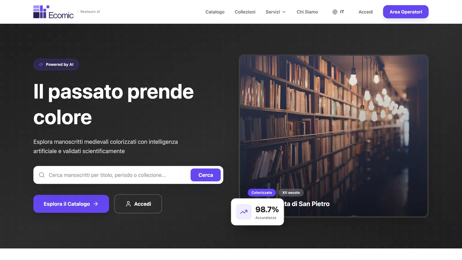 Ecomic — restauro digitale dei manoscritti con AI
